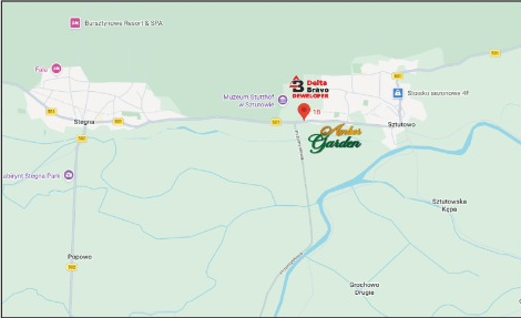 Mapa lokalizacyjna Arber Garden w Sztutowie