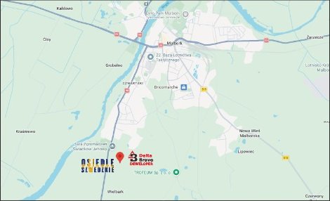 Mapa lokalizacyjna Osiedla Szwedzkiego w Malborku