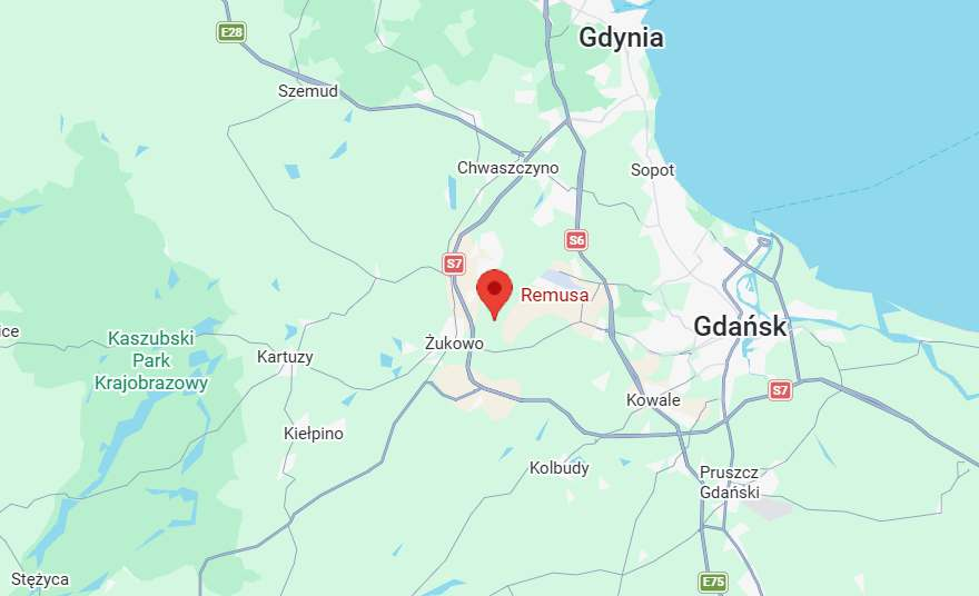 Mapa lokalizacji Rodzinnej Ostoi w Pępowie