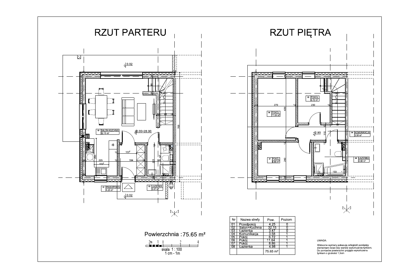 Drugi wariant rzutu pomieszczeń Rodzinnej Ostoi